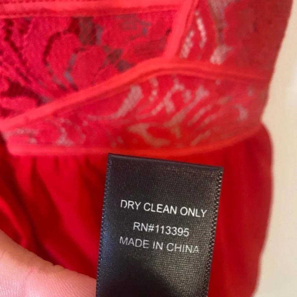 NWT Arc & Co Womens Lace Top Mini Red Dress Size Medium Prom Party Sexy - Picture 14 of 16